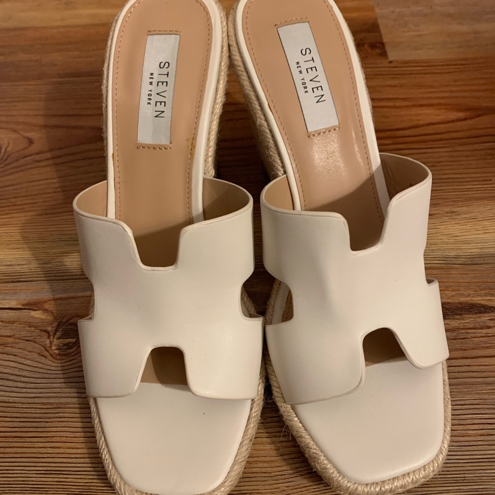 New! Steven New York Espadrille Wedge Sandals